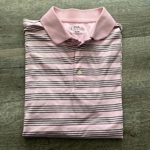 PGA Tour Mens Medium Golf Polo Shirt Pink